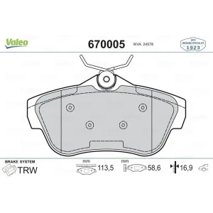FREN BALATASI ARKA SCUDO III EXPERT EXPERT E.K VALEO302114