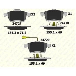 FREN BALATASI ÖN FIAT DOBLO CARGO DOBLO COMBİ VAN DOBLO MPV PRATICO PLATFORM ŞASİ 24727 200 05 ANS KD13 2472720005ANSKD13