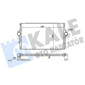 TURBO RADYATÖRÜ VOLVO S60 I 384 2.0T 00<10 S80 I 1 84 2.4D 01<06 V70 II 285 2.4D 01<08 XC70 I CROSS COUNTRY 295 D5 VX AWD 02<08 BRAZING 30MM AL/BRZ 30 MM