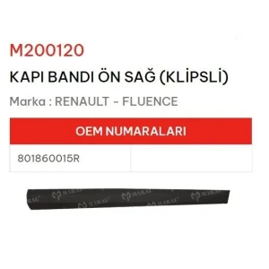 KAPI BANDI ÖN SAĞ KLIPSLI FLUENCE