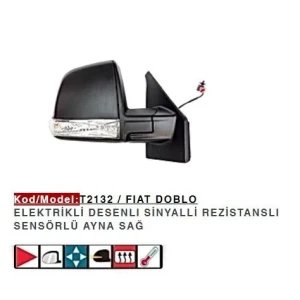 DIŞ DİKİZ AYNASI SAĞ ELEKTRİKLİ DOBLO III
