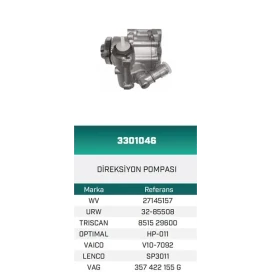 DİREKSİYON POMPASI HİDROLİK GOLF II 1.8 85-91 HATTAT/HEMA