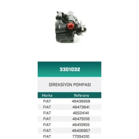 DİREKSİYON POMPASI HİDROLİK DİREKSİYON POMPASI HİDROLİK 145- 1.9 TD 92-01.146- 1.6 IE 16 V 96-01.155- 1.9 TD 92-98.BRAVA 1.4/1.6/1.8/1.9 95--MAREA 1.4 12V/1.8 16V/ 1.9TD 96-01.MAREA WEEKEND 1.4/1.8/1.9 TD 96-01.PUNTO 1.7 TD 94-00.DEDRA 1.8/1.9 89-99DELTA