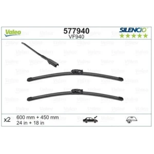 SİLENCİO X-TRM FLAT BLADE (MUZ TİPİ) SİLECEK VF940 (X2) (600+450MM) (ÖN) DACIA DUSTER ; DACIA DUSTER BOX