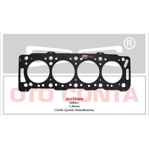 SİLİNDİR KAPAK CONTASI 2 DELIK PARTNER 1.9 BERLINGO PARTNER 1.9D DW8 SİLİNDİR KAPAK CONTASI ÇELIK MLS 2 DELIK 1.30 MM DW8 DW8B WJZ-WJY 0209×1