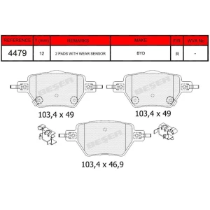 FREN BALATASI ARKA BYD ATTO 3 2021- / BYD DOLPHİN 2020- / BYD SEAL U 2021-2024 / BYD YUAN PLUS 2022- ARKA DİSK BALATASI