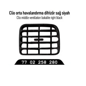 HAVALANDIRMA DIFRIZORU SAĞ SİYAH CLIO