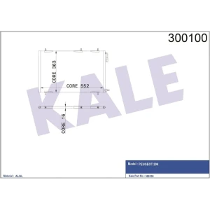KLİMA RADYATÖRÜ PEUGEOT 206 1.1/1.4/1.6/2.0 HDI (MT) (KURUTUCUSUZ)