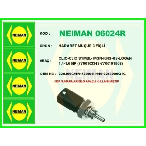 HARARET MÜŞÜR 3 FİŞLİ CLIO-CLIO SYMBL- MGN-KNG-R9-