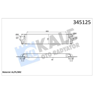TURBO RADYATÖRÜ (INTERCOOLER) KOLEOS-X-TRAIL AL/PL/BRZ