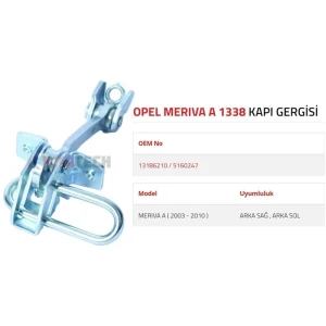 KAPI GERGİSİ MERIVA A ARKA 2003-2010