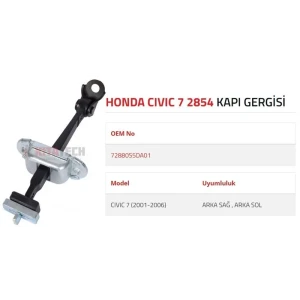 KAPI GERGİSİ CIVIC 7 ARKA 2001-2006