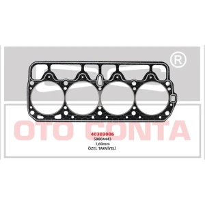 SİLİNDİR KAPAK CONTASI LPGLI ARAÇLARA OZEL TAKVİYELİ 1.80MM BEYAZ M131 DKS 1.6