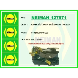 KAPI KİLİDİ ARKA SAĞ MOTOR TAKILAN R19 (MOTORSUZ)