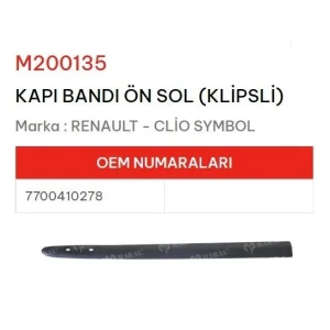 KAPI BANDI ÖN SOL KLIPSLI CLIO SYMBOL