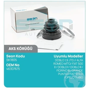 AKS KÖRÜĞÜ İÇ DOBLO 1.9 JTD ALFA ROMEO MİTO FİAT 500 II DOBLO I DOBLO II FİORİNO III GRANDE PUNTO FİAT STİLO OPEL COMBO AVENSIS COROLLA COMBO MUSA YPSILON