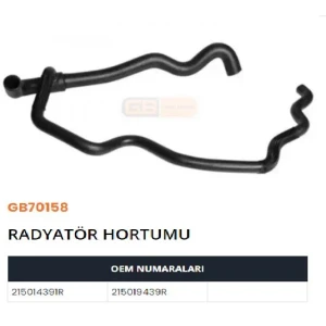 RADYATÖR HORTUMU LOGAN II-SANDERO II-DOKKER-LODGY DUSTER-SYMBOL 1.5 DCI 2012-2018 BLUE DCI
