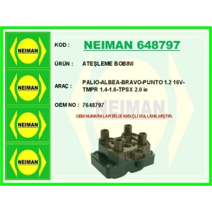 ATEŞLEME BOBINI PALIO-ALBEA-BRAVO-PUNTO 1.2 16V-TMPR 1.4-1.6-TPSX 2.0 ie