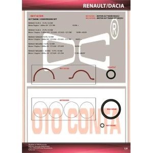 RENAULT CLIO II - KANGOO 1.400CC ALT TAKIM CONTA K EÇELİ E7J 624-626-634-635-780