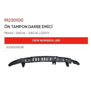 ÖN TAMPON DARBE EMİCİ DACIA LODGY