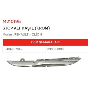 STOP ALT KAŞI SOL KROM CLİO IV