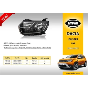 DACIA DUSTER ( 2018›21) FAR MANUEL SAĞ