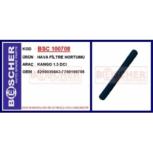 HAVA FİLTRE HORTUMU KANGO 1.5 DCI