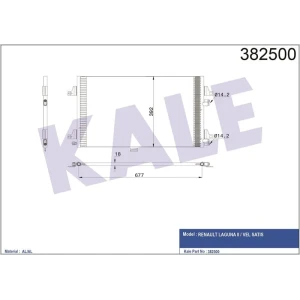 KLİMA RADYATÖRÜ LAGUNA II 01 + 1.6 16V 1.8 16V 2.0 16V 1.9 DCI 700×391X16