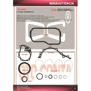 RENAULT 19 CLİO ALT TK.CONTA KEÇELİ E6J - E7J 700 - 712 -718
