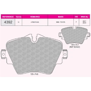 FREN BALATASI ÖN BMW 1 SERİE II (F52)-2 ACTİVE TOURER (F45)-2 SERİE (F23)-3 SERİE VII TOURİNG (G21, G81)-4 SERİE II (G23, G83)-5 SERİE VII (G30, F90)-X1 II (F48) -X1 II VAN (F48)-X2 (F39) -X3 III (G01, F97)-X4 II (G02, F98)-Z4 III (G29) 2014 SONRASI / BMW
