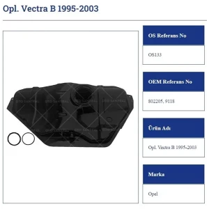 YAKIT DEPOSU OPEL VECTRA B 1995-2003