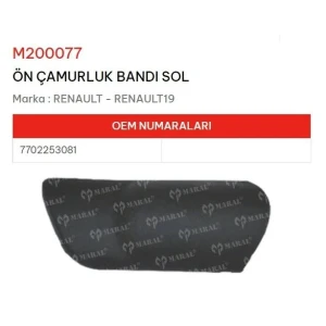 ÇAMURLUK BANDI ÖN SOL R19