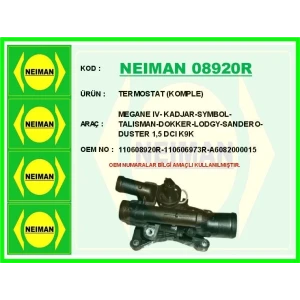 TERMOSTAT (KOMPLE) MEGANE IV- KADJAR-SYMBOL-TALISMAN-DOKKER-LODGY-SANDERO-DUSTER 1,5 DCI K9K