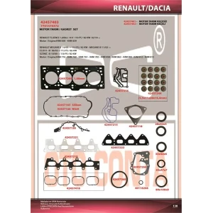 RENAULT FLUENCE CLİO 1.6 16 V FULL TAKIM KEÇELİ SUBAP LASTİKLİ K4M 838 K4M 839-K4M 760