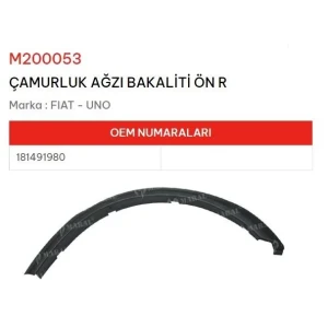 ÇAMURLUK ÖN SAĞ AGIZ PLASTİĞİ UZUN UNO SLX