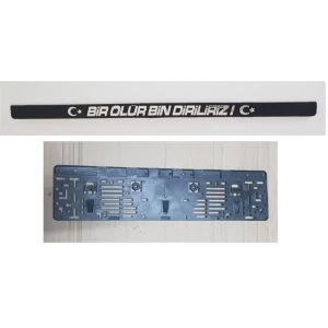 PLAKA ALTI PLASTIK BİR ÖLÜR BİN DİRİLİRİZ LOGOLU