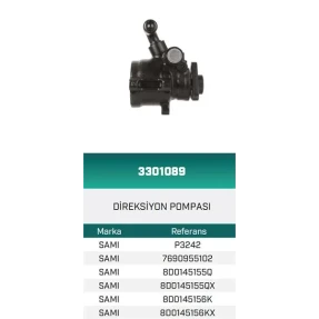 DİREKSİYON POMPASI HİDROLİK SUPERB 1.9 TDI HATTAT/HEMA