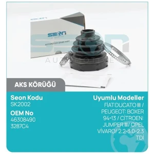 AKS KÖRÜĞÜ İÇ FİAT:DUCATO III PEUGEOT: BOXER 94-13 CİTROEN: JUMPER III OPEL VİVARO 2.2-3.0-2.3 TDİ