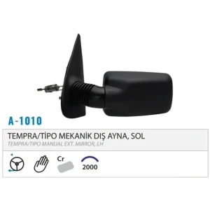 DIŞ DİKİZ AYNASI MEKANİK SOL TEMPRA TİPO 88-95 M00 1.1010