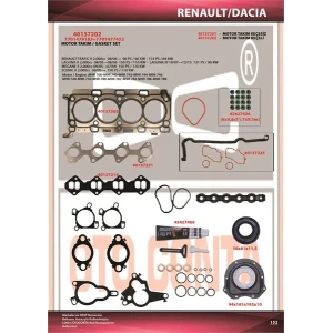 OPEL VİVARO A 2.0 CDTI FULL TAKIM CONTA KEÇELİ SİLİNDİR KAPAK CONTALI SUBAP LASTİKLİ M9R 780-782-784-786