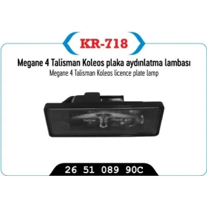 PLAKA LAMBASI RENAULT MEGANE IV TALİSMAN KALEOS