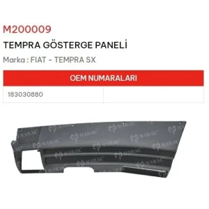GÖSTERGE PANELI SIPERLIGI TEMPRA SX **ORJINAL