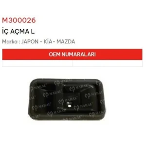 İÇ AÇMA SOL KİA- MAZDA