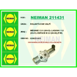 ROLANTİ AYAR VALFİ MEGANE I 2.0 i (96-03)- LAGUNA I 1.8 (95-01)- ESPACE III 2.0 (96-00) (F3R)