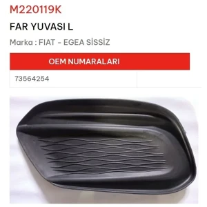 SİS FAR YUVASI SOL SİSSİZ EGEA