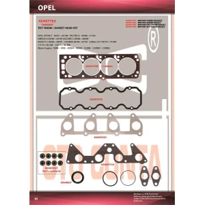 ÜST KAPAK CONTASI KEÇELI OPEL 2.0 8V 86