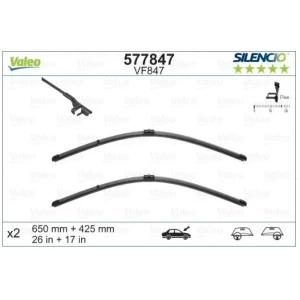 SİLENCİO X-TRM FLAT BLADE (MUZ TİPİ) SİLECEK VF847 (X2) (650+425MM) (ÖN) PORSCHE 924 ; PORSCHE 928 ; BMW 6 COUPE (F13) ; BMW 6 CONVERTİBLE (F12) ; ALPINA B6 COUPE (F13) ; ALPINA B6 CONVERTİBLE (F12) ; BMW 6 GRAN COUPE (F06) ; ALPINA B6 GRAN COUPE (F06)