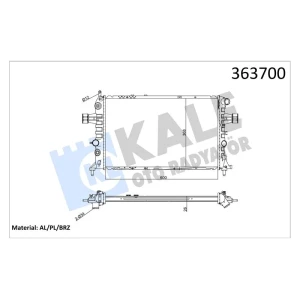 SU RADYATÖRÜ ASTRA G ZAFIRA A 1.4 16V 1.6 16V 1.8 16V 2.0 16V 2.2 16V AT 600×368X40
