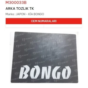 ARKA TOZLIK TK KİA BONGO