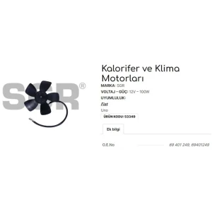 KALORİFER MOTORU UNO 69401249